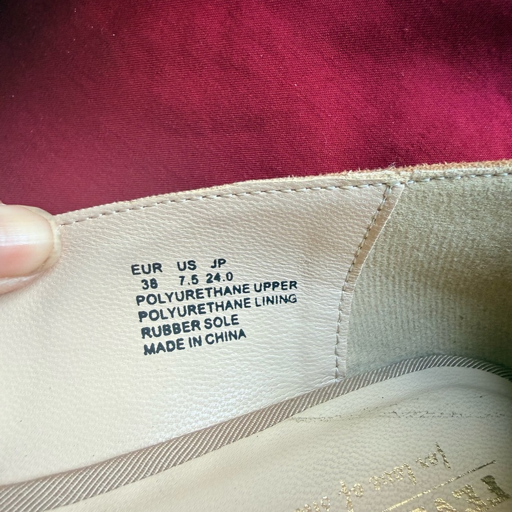 Women's Beige Suede Loafers - Picture 6 of 6
